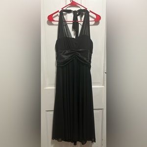 Y2K black halter dress XL